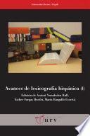 libro Avances De Lexicografía Hispánica